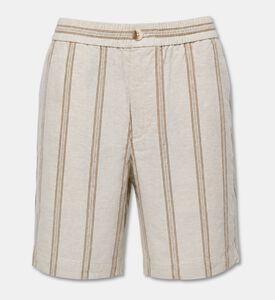 Vince Linen-blend Striped Shorts, Packshot View