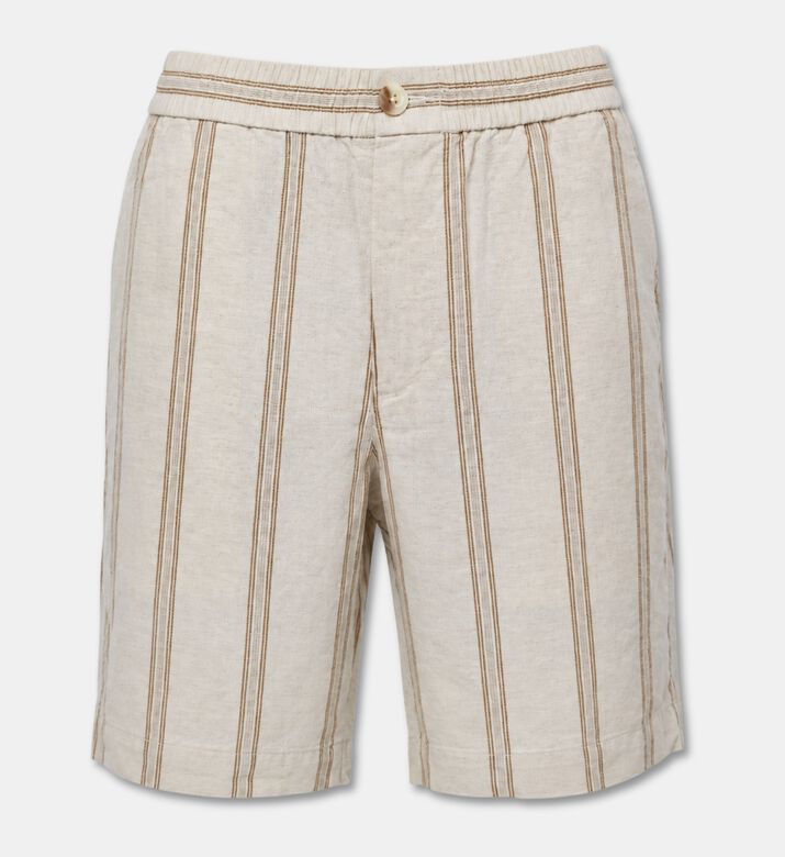 Vince Linen-blend Striped Shorts, Packshot View