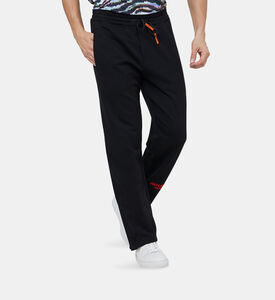 Cotton Contrasted Leg Logo Pants