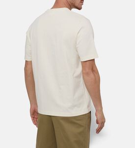 Maison Kitsune Double-motif Embroidery Regular T-shirt, Light-beige, S, Model View