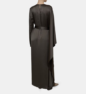 Satin Asymmetric Sleeves Kaftan