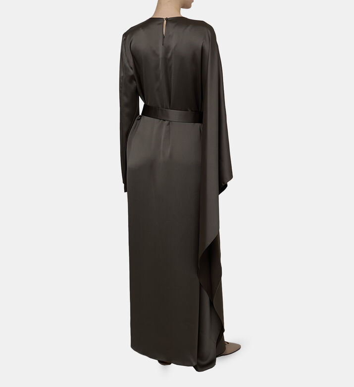 Satin Asymmetric Sleeves Kaftan