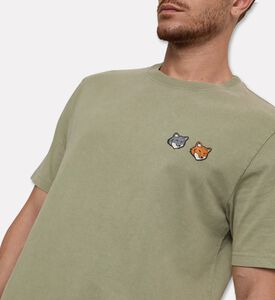 Maison Kitsune Dual Fox-embroidery T-shirt, Model View