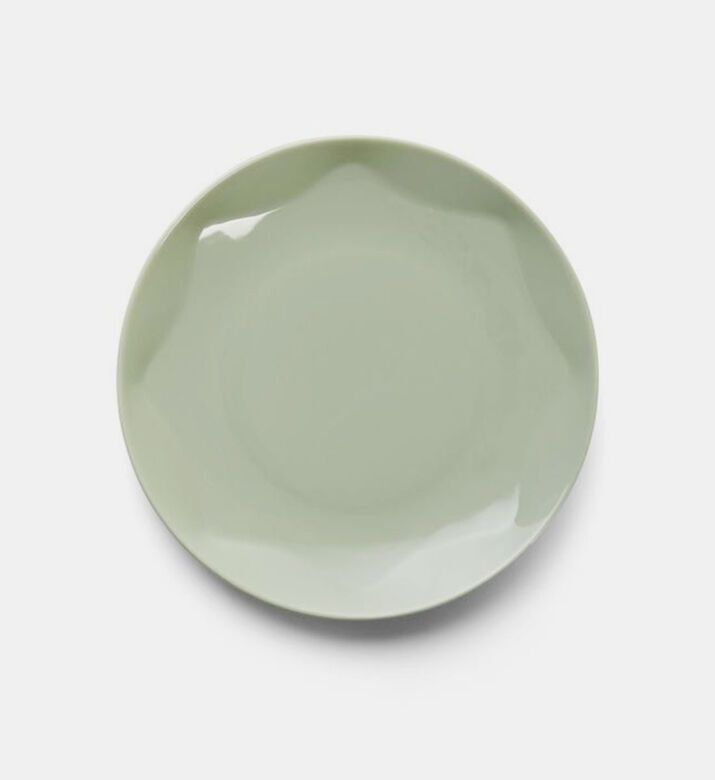 Essenza Sculpture Porcelain Bread Plate, Green, 21-cm, Packshot View