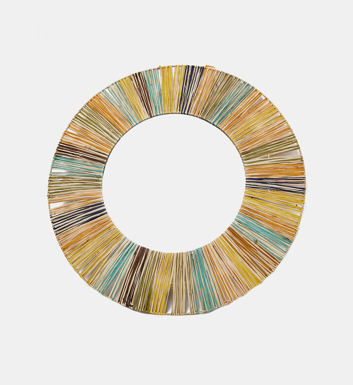 Home Deco and More Straw Grass Embellished Mirror, Packshot View Home Deco and More Straw Grass Embellished Mirror, Packshot View