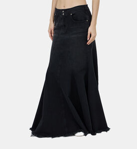 Mermaid Style Long Denim Skirt