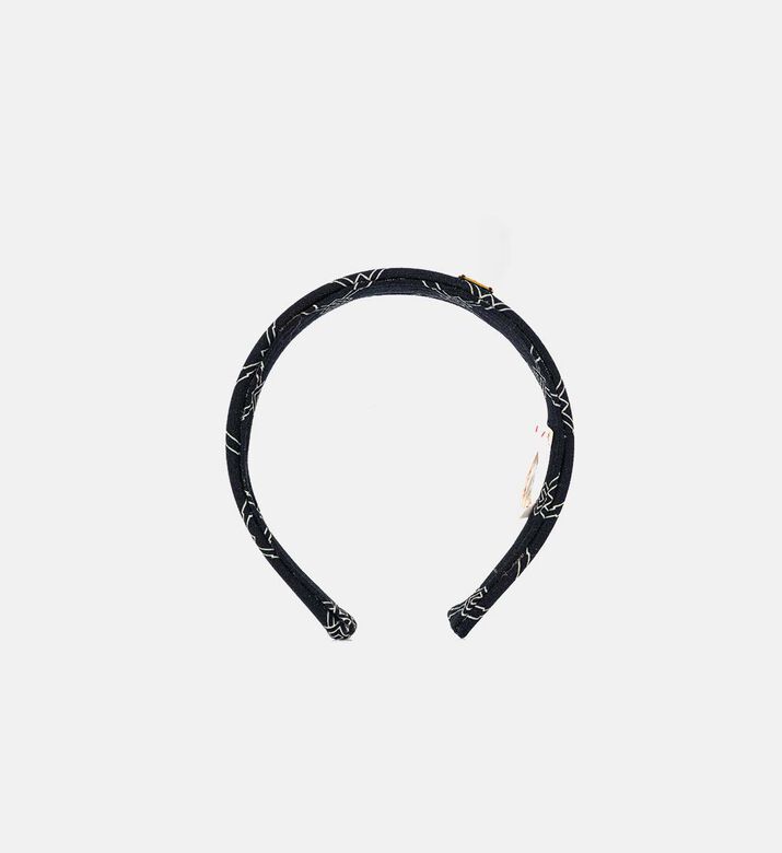 La Mia Bambina Geometric-print Headband, Black, Packshot View