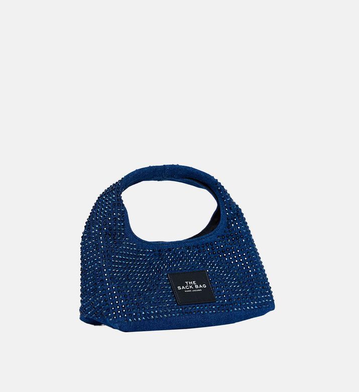 Crystal Denim Mini Sack Bag