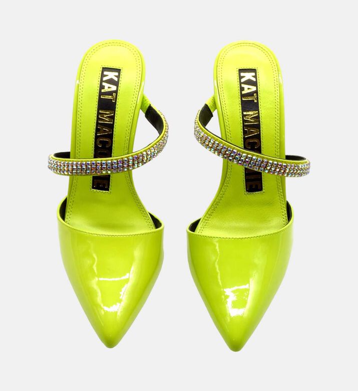 Maddy Suede Leather High Heel Mules