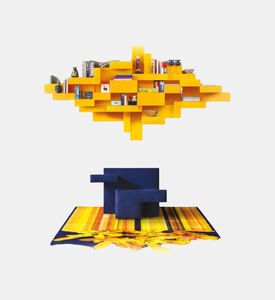 Qeeboo Glitch Polyester Rectangular Carpet, Packshot View