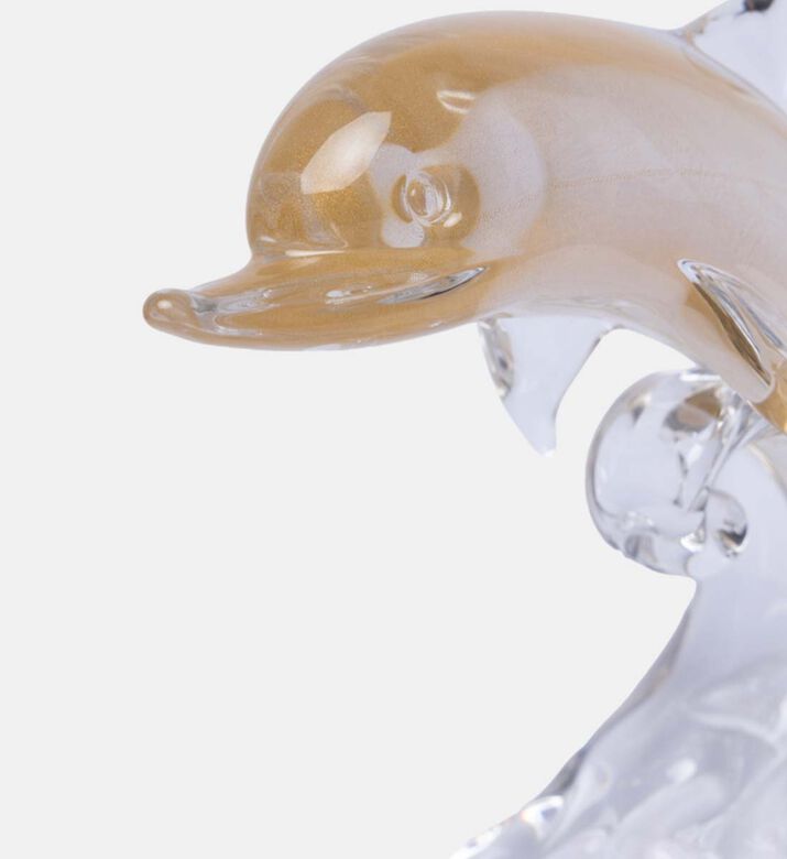 Dolphin Baby On The Wave Gold