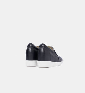 Baldinini Diamond Pattern Slip-on Sneakers, Black, Eu-38, Packshot View