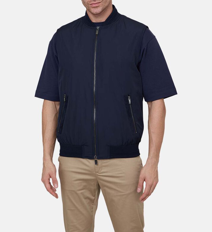 Men S Sleeveless Bomber Jacket