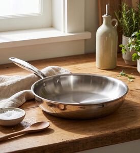 Tramontina Mirror-finish Stainless Steel Skillet, Model View