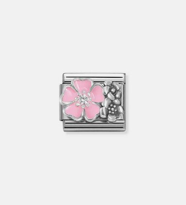 Composable Classic Link Silver Flowers Charm