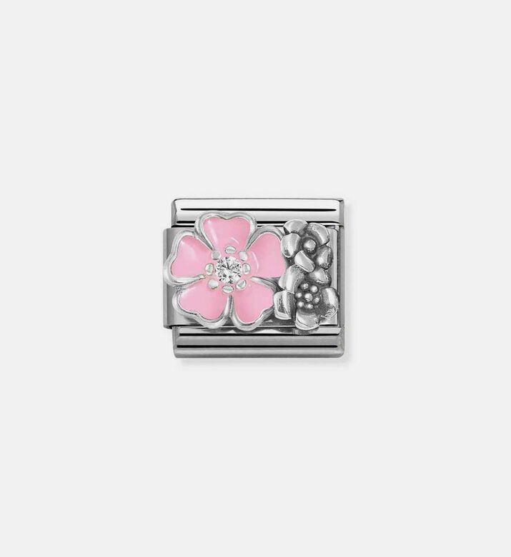 Composable Classic Link Silver Flowers Charm