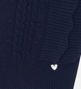 Ruffle Sides Sleeveless Cardigan