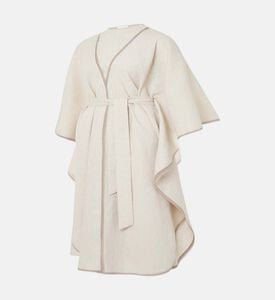 Godalia Long-sleeve Flared Kaftan, Beige, Packshot View