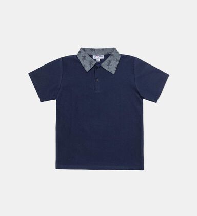 Printed Collar Polo Shirt