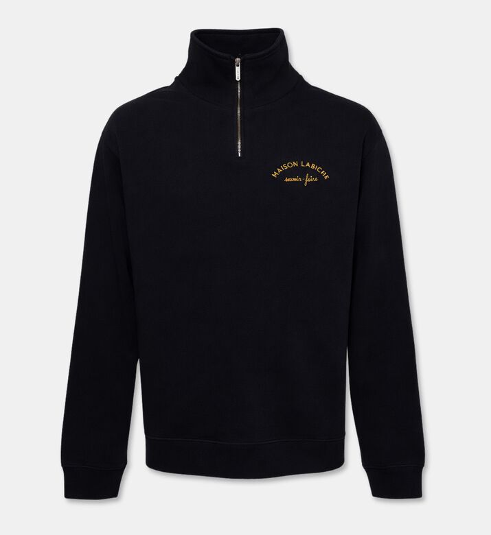 Maison Labiche Fleece Zip-up Collar Sweatshirt, Packshot View