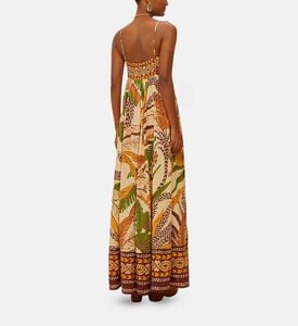 Foliage Sketch Tropical-print Maxi Dress Foliage Sketch Tropical-print Maxi Dress