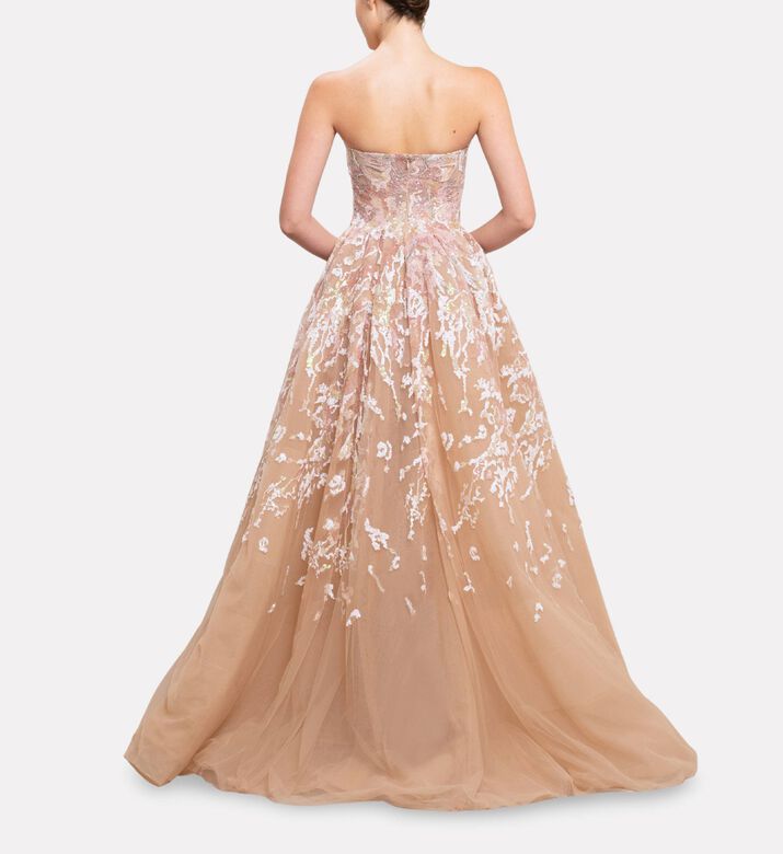 Michael Cinco Long Dress, Model View