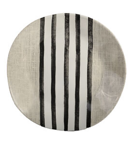 Melamine Striped Plate 4-piece Set