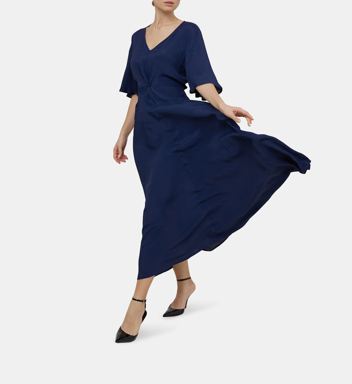Silk Crepe Cut-out Midi Dress Silk Crepe Cut-out Midi Dress