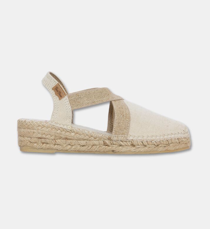 Toni Pons Verdi Vegan Canvas Wedge Espadrille, Off-white, Eu-42, Packshot View