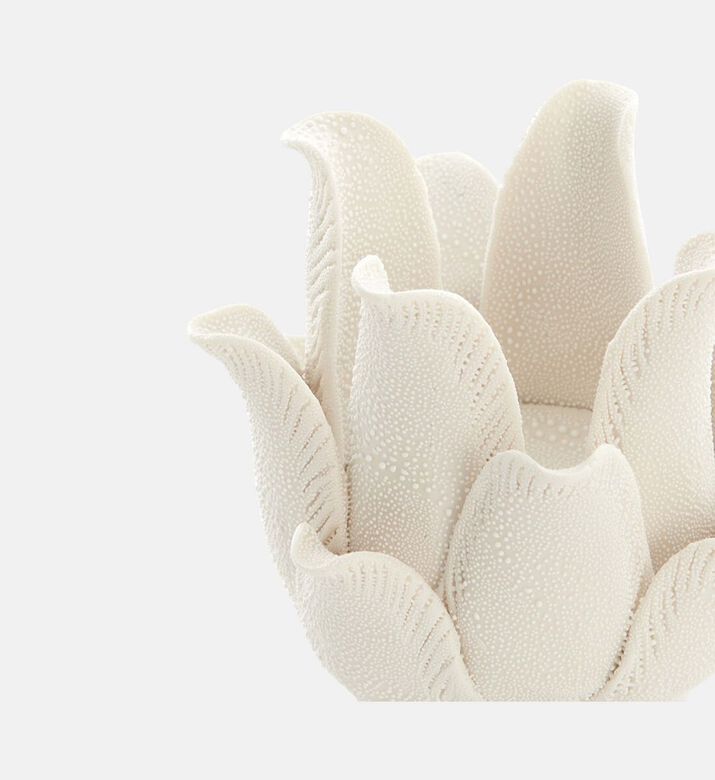 Light and Living Krana Lotus Tealight, Cream, 14x8.5-cm, Packshot View