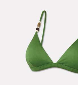 Agua Bendita Beaded Triangle Bikini Top, Packshot View