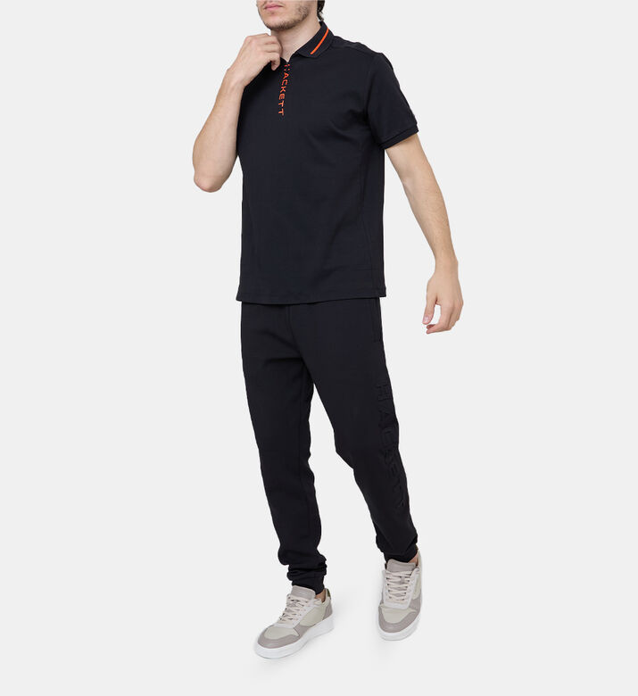 Logo Printed Placket Polo Shirt