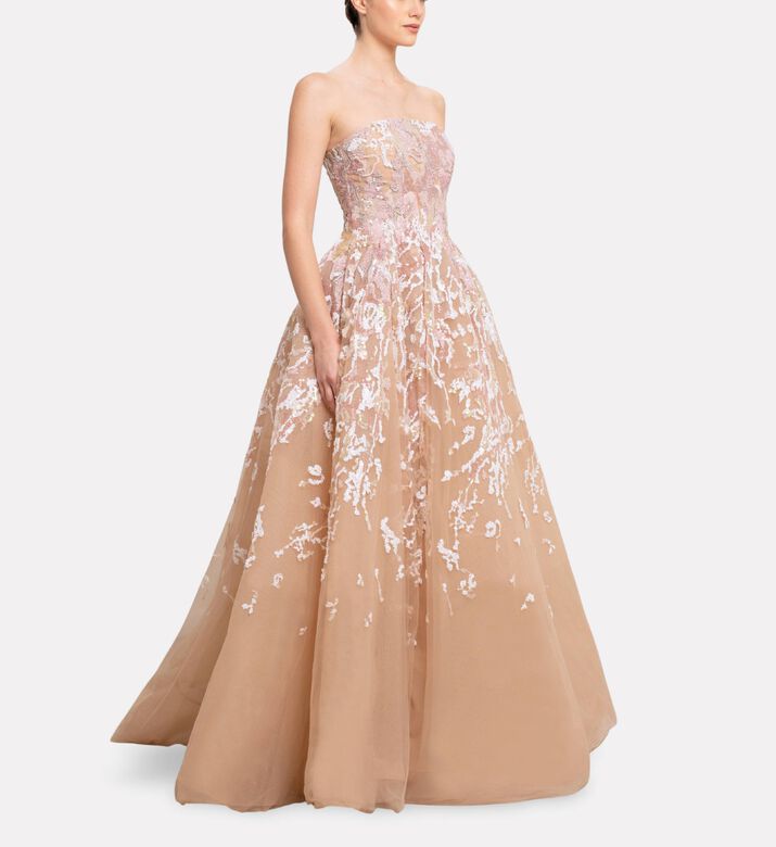 Michael Cinco Long Dress, Model View