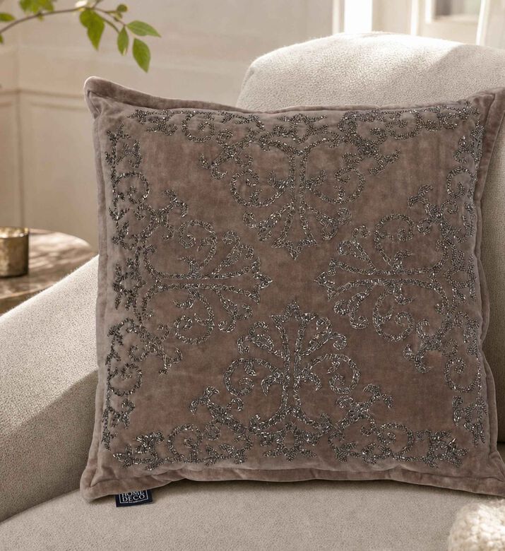 Home Deco and More Marceline Beadwork Filled Cushion, Model View