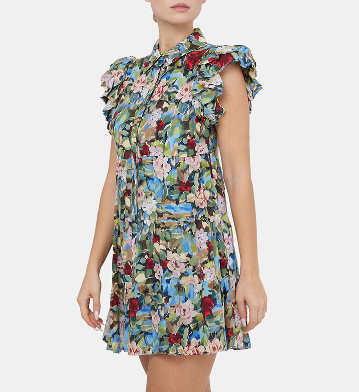 Meeko Floral Ruffle Mini Dress Meeko Floral Ruffle Mini Dress