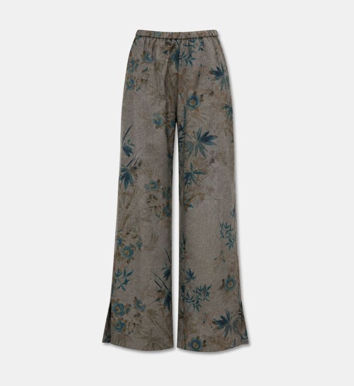 Forte-Forte Printed Lurex Wide-leg Pants, Packshot View