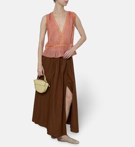 Forte-Forte Cotton Silk Lace Sleeveless Top, Model View