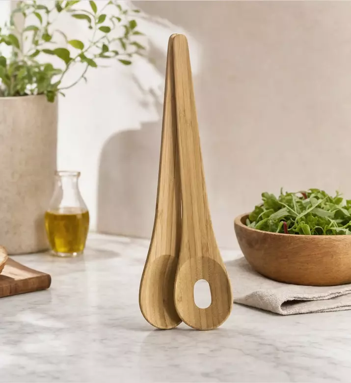 Sagaform Nature Bamboo Salad Server Set, Model View