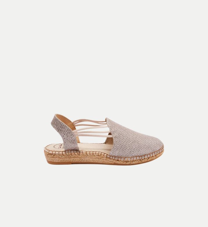 Noa-s Shimmery Cotton Blend Low-wedge Espadrille