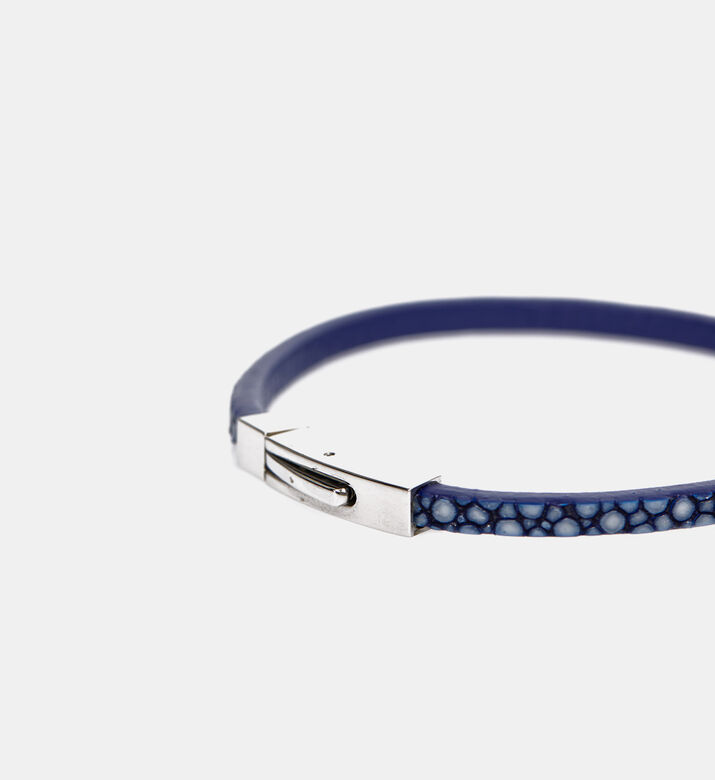 Stainless Steel Leather Buckle Bangles