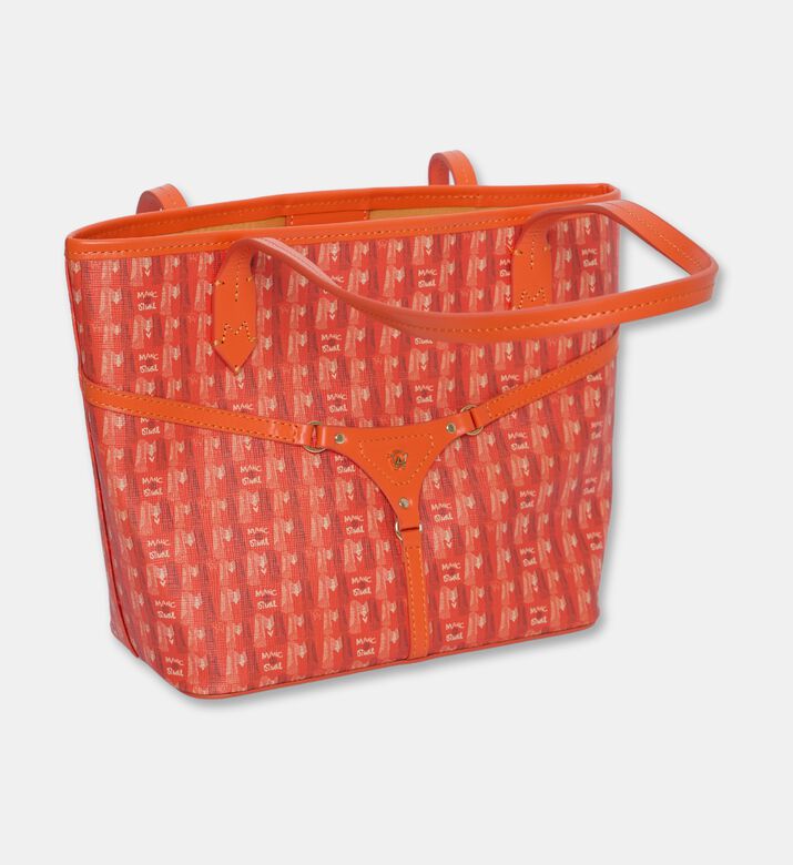 Manc Bella Monogram Pattern Mini Tote Bag, Orange, Packshot View