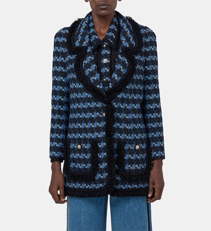 Tweed Fringe Blazer