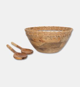 Home Deco and More Cane-woven 3-piece Border Round Bowl Set, Packshot View