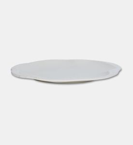 Home Deco and More Signature Ceramic Large Plate Set Of 4, White, L, Packshot View