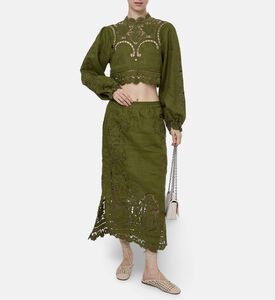 Farm Rio Majestic Garden Blouse, Model View