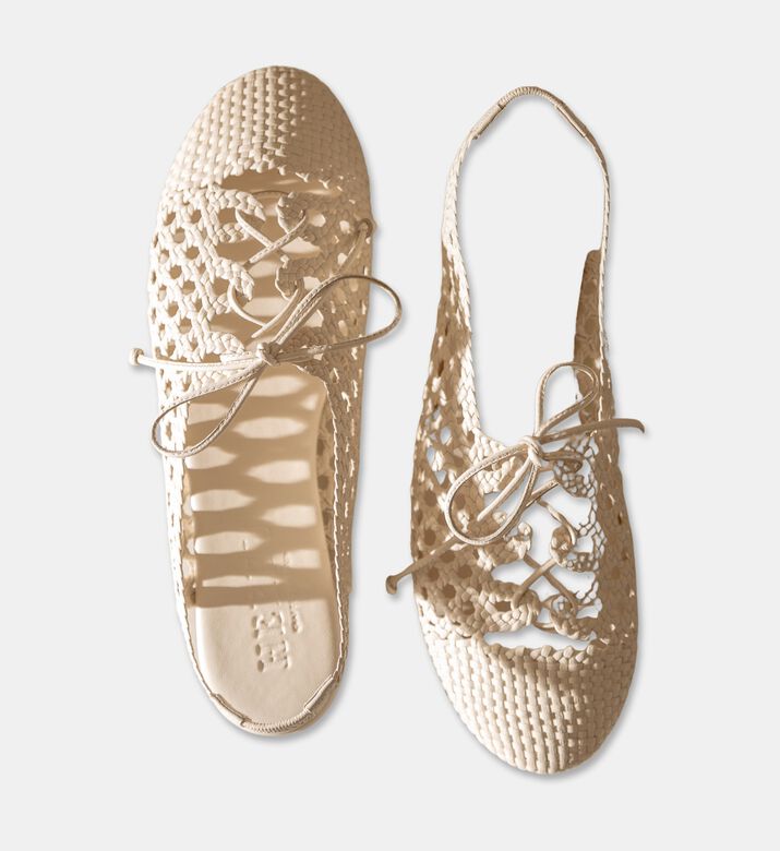 Hereu Lace-up Woven Slingback Flats, Packshot View