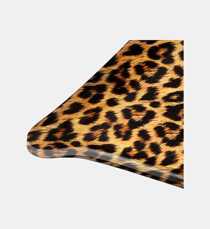 صينية أكريليك بطبعة جلد الفهد