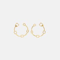 Geometric Turquoise Stones Earrings
