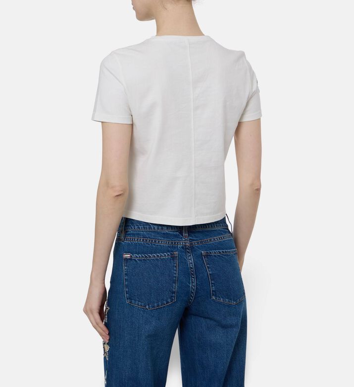 Alice and Olivia Rhinestone-embellished Star-shape T-shirt, Model View