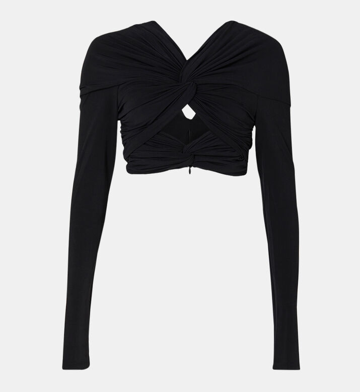 Bebe Sheer Matte Jersey Top